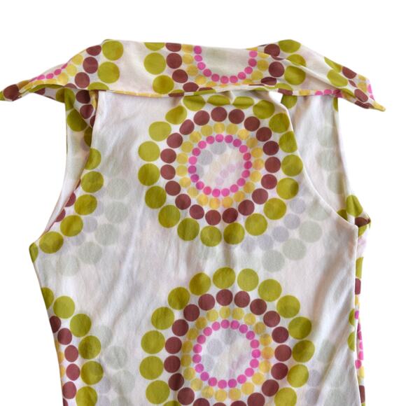 Y2K Mod Retro Colorful Mesh Sleeveless Collared Top - Small - Picture 5 of 5